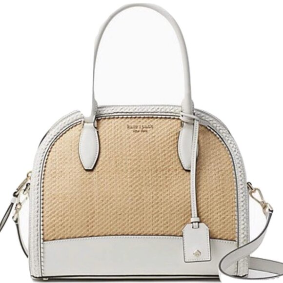 kate spade Handbags - Kate Spade Straw Large Dome Satchel